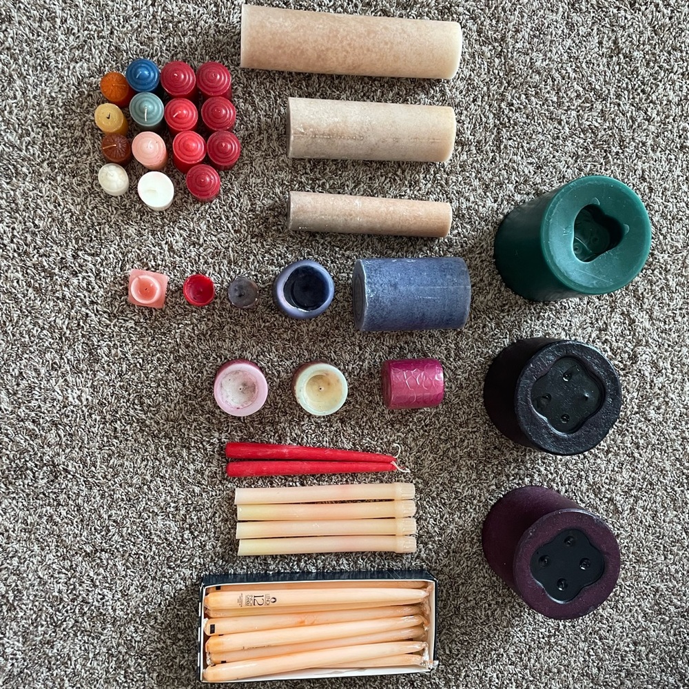Assorted New and Used Candles